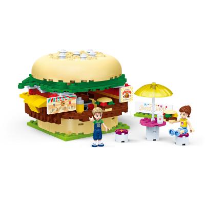 China Modern Fashion Hamburger Series Girl GUDI Building Block Plastic Educational Toy Store Material Eco-Friendly For Children's Gift for sale