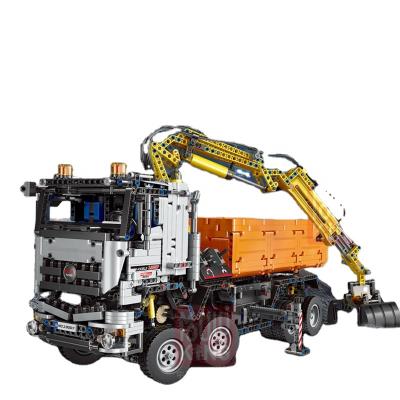 China DIY TOY Building Blocks ABS Plastic Hot Selling Amazon Mold King 19007 Fit Legos New Toy Pneumatic Truck for sale