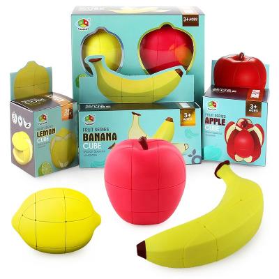 China FANXIN FX7868 colorless smooth children's irregular three-story magic cube in fruit cube plastic costume ABS for sale