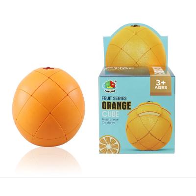 China FANXIN FX8814 ABS fruit cube plastic orange toys smooth and irregular three-storey children's magic cube without color for sale