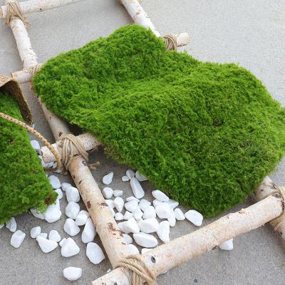 China Style: Fashionable Forest Style Forest Moss Panel Backdrop Artificial Moss Flower Plant Wall Silk Garden Landscaping For Wedding for sale