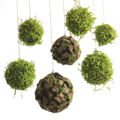 China Style: Pastoral Hanging Grass Ball Kindergarten Shopping Mall Supermarket Hotel Ceiling Decoration Green Plant Ornaments Garden Landscaping for sale