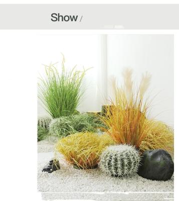 China Style:Pastoral Artificial Realistic Realistic Dry Grass Indoor Plant Onion Grass Moss Wall Panel Garden Landscaping for sale