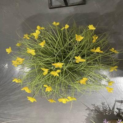 China Style : Pastoral Artificial Green Single Wall Onion Indoor Plant Dandelion Home Decoration Simulation Outdoor Garden Landscaping for sale