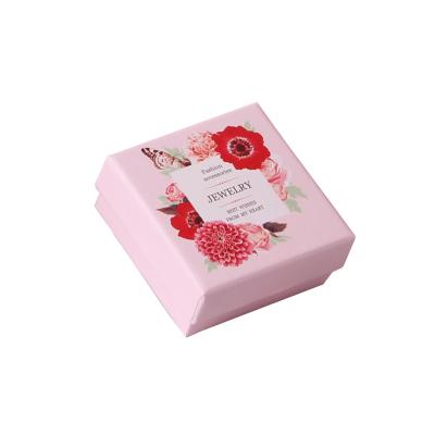 China Handmade Pink Cotton Filled Cardboard Jewelry Cardboard Rectangle Paper Boxes for sale