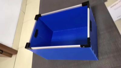 China Strong Hardness Plastic Corrugated Box Blue Waterproof Plastic Turnover Bin for sale