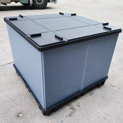 China 1120mm PP Plastic Pallet Box Sleeve Pallet Folding Container for sale