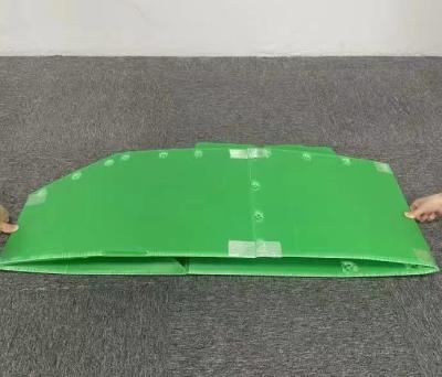 China Corrugated Polypropylene Hollow Sheet Green Folding Correx Box for sale