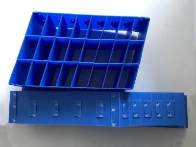 China Fireproof Plastic Hollow Sheet Blue 2440mm Plastic Dividers Box Crates for sale