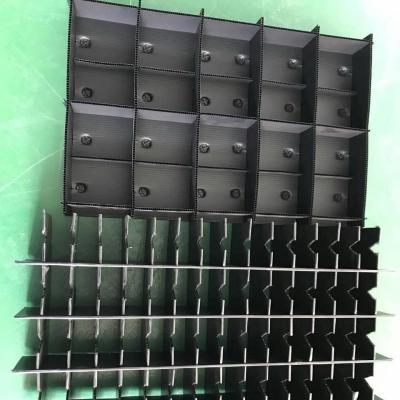 China Polypropylene Black Plastic Dividers Box PP Plastic Compartment Storage Box for sale