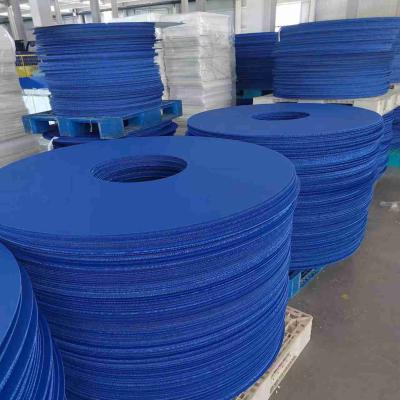 China Blue Red Plastic Coated Corrugated Sheets 8mm Anti Static Round Corrugated Sheets for sale