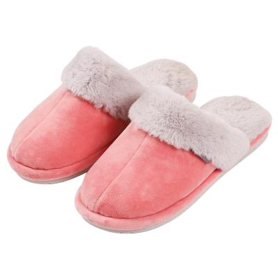 China Cheap Wholesale Cheap Wholesale Micro Rubber Fur Anti-odor Winter Warm Single Anti-odor Suede Woman Outdoor Slide Slipper for sale