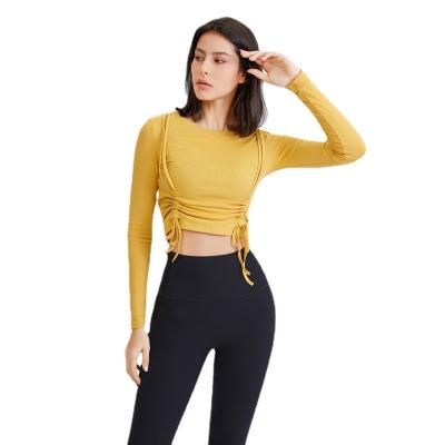 China QUICK DRY Women's Sexy Yoga Running Clothes Tight Long Sleeve Workout Clothes for sale