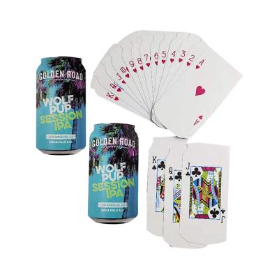 China Entertaiment Factory Custom Printing Logo Shape Casino Poker Playing Card Poker Paper Bare Card for sale