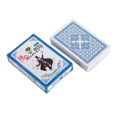 China Durable Wholesale Custom Paper Logo Advertising Blue Color Box Poker Cards Magic Playing Card for sale