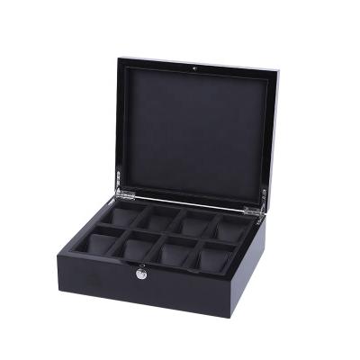 China Luxury Wooden Wooden Watch Box Customized Wooden 8 Slots Watch Display Storage Case Gifts Packaging With Pillows for sale