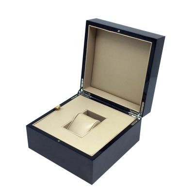 China Wholesale Custom Logo Wooden Watch Packaging Box Leather Watch Gift Box for sale