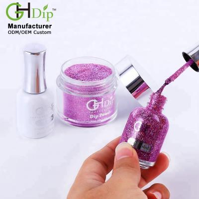 China At 95% Nail Color Match 3 In 1 Color Set Match Dip Quick Dry Powder 2oz + Gel Polish 15ml + Nail Lacquer 15ml for sale