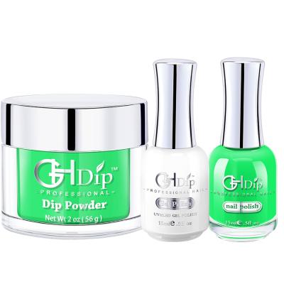 China Quick Dry Dip Powder 3 In 1 Color Match Gel Polish And Nail Lacquer GH-M006 for sale