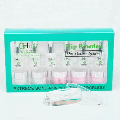 China High Quality Dipping French Nail Polish Color Dip Powder Dip Powder Pink And White French Nails Kit Easy To Use Long Lasting for sale