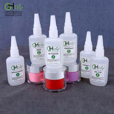 China Quick Dip System for Dip Powder Nails 2 Ounce Refill Nail Gel Base for Dip Powder System, Nails Glue Air Dry for sale