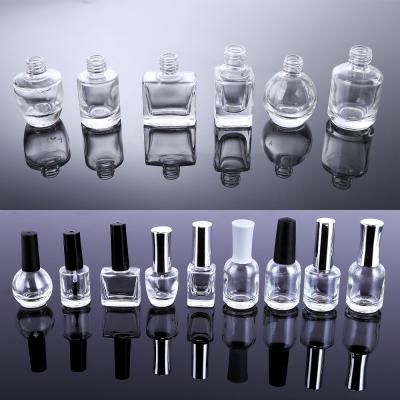 China Personal Care 10Ml 12Ml 15Ml Unique Clear Empty Nail Polish Bottle With Cap for sale