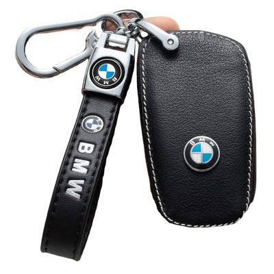 China Leather Car Key Case Genuine Leather Protector fit for BMW 1 3 5 7 Series X1 X2 X3 X5 X6 all models Key fob Cover Key Holder Accessories for sale