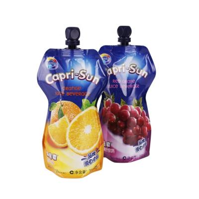 China Shock Resistance Custom printed Standing Up Resealable aluminum laminated foil Fruit Juice Drink Doypack Spout Pouch for sale