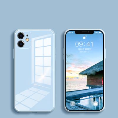 China Shockproof For Iphone 11 2D Case Sublimation Tempered Glass Phone Case, Phone Glass Case Tempered for sale