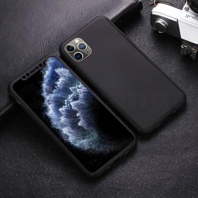 China Clear Protector Cover Tempered Glass Screen Protector with Case, Phone Case with Screen Protector, Black 360 Slim Full Cover for iPhone 11 12 pro for sale