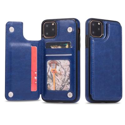 China Shockproof Protective Flip Leather Wallet Card Slots Protector Cover Folio Phone Cases For iPhone For Samsung For Huawei for sale