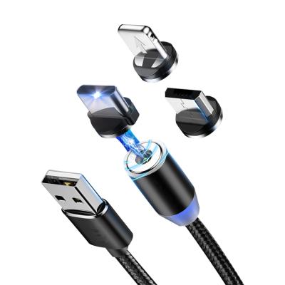 China New 2022 Mobile Phone Point 3 in 1 Magnetic Charging Cable For iPhone Android Xiaomi13 5A Magnetic Charging Cable Fast Shipping for sale