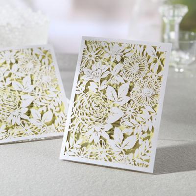 China China Chinese Cheap White Wedding Invitations Laser Cut Card for sale