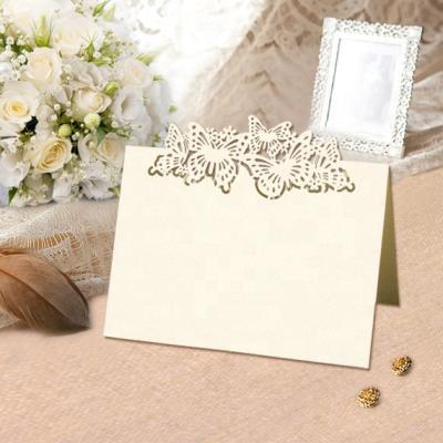 China Materials that respect the environment. Late Papercrafts Non-Toxic Laser Cut Wedding Invitation Card Seating Place Card Holder for sale