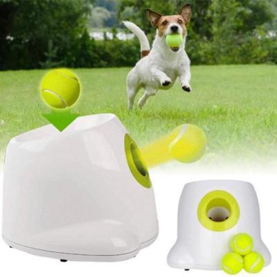 China Dog Effort Toy Thrower Machine Mini Tennis Sustainable Interactive Throwing Dog Ball Training Automatic Thrower for sale