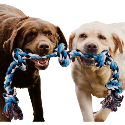 China Durable Dog Toy Rope Toys For Large Dogs Viable Interactive Chew Toys Cotton Aggressive Chewers for sale