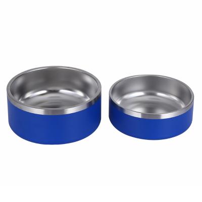 China Viable Insulated Stainless Steel Dog Bowl Colorful Pet Bowls Cat Food Bowls Water Feed Container Gold for sale