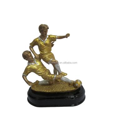 China Wholesale Custom High Quality Resin Soccer Players Action Figures Trophy From Europe for sale