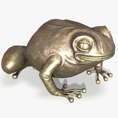 China Europe Brass 3D Resin Toad Figurine for sale