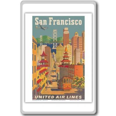 China Custom Europe San Francisco USA Vintage Travel Souvenir Collectible Fridge Magnet for sale