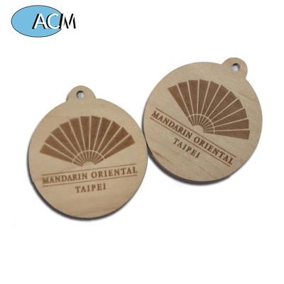 China Customized Wooden Dog Cat Collar Bamboo Wooden NFC Tag 13.56Mhz RFID Waterproof/Waterproof Tag for sale