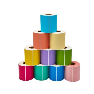 China Three Color Waterproof / Waterproof Colorful Self Adhesive White Roll Label Proof Thermal Thermal Barcode Label Paper Printing RFID Paper Sticker for sale