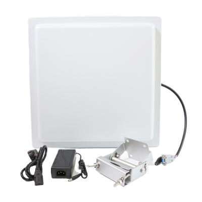 China 12dbi Linear Polarization Antenna TCP/IP Interface Vehicle Access Control Long Range Distance Fixed UHF RFID Card Reader 450*450*35MM for sale