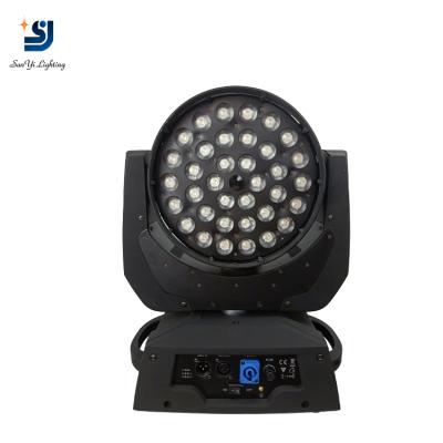 China Theme Park 36*10w 4in1 RGBW Zoom Wash Spot Led Stage DJ Moving Head Light For Bar for sale