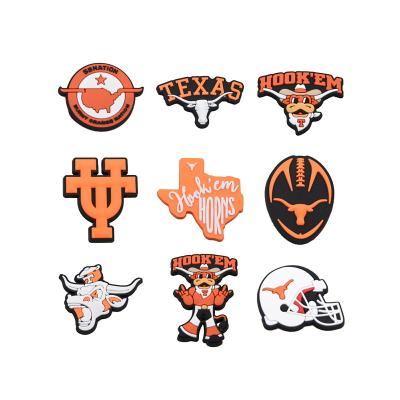 China Custom Clog Charm Football team croc charms new design hook croc charms custom shoe charms wholesale croc clip stickers for sale