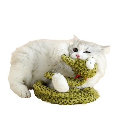 China Safe Durable Funny Cat Tool Small Pet Molar Toys Chew Curvy Shape Cat Wand Puzzle Toy for sale