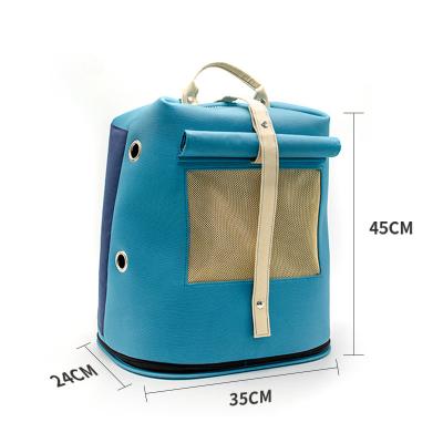 China 2021 Viable Large Three-Dimensional Space Pet Supplies Blue Portable Pet Carry Bag for sale