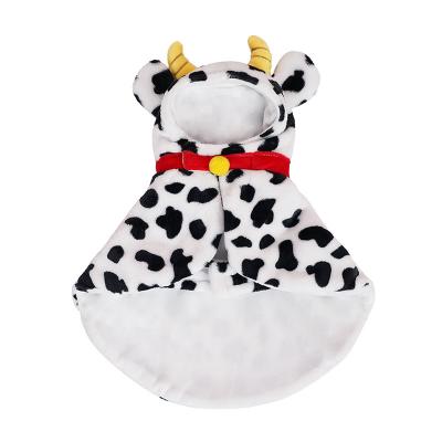 China Cats Designer Clothing New Pet Supply Product Cow Comfortable Black White Coat Cat Suit for sale