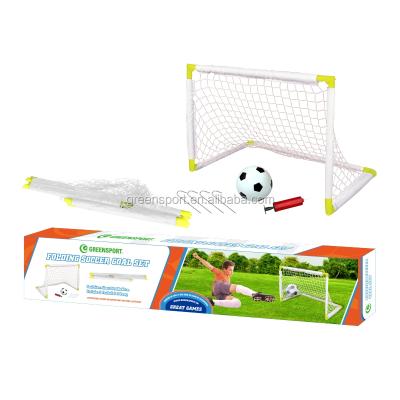 China Carry Easily Folding Football Goal Portable Soccer Goal For Football Training for sale