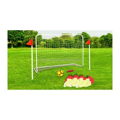 China Metal Soccer Goal Fixed With Flag For Football Training Metal Soccer Goal For Kids for sale